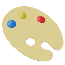 Artist Palette original 3D template
