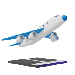 Airplane Departure original 3D template