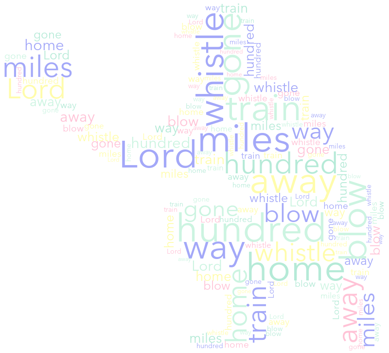 Baseball Silhouette4 500 Miles random color word cloud