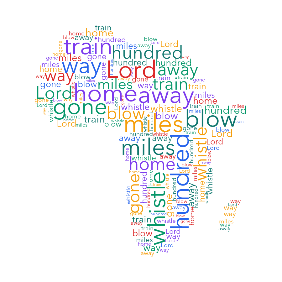 iOS Places 500 Miles word cloud examples