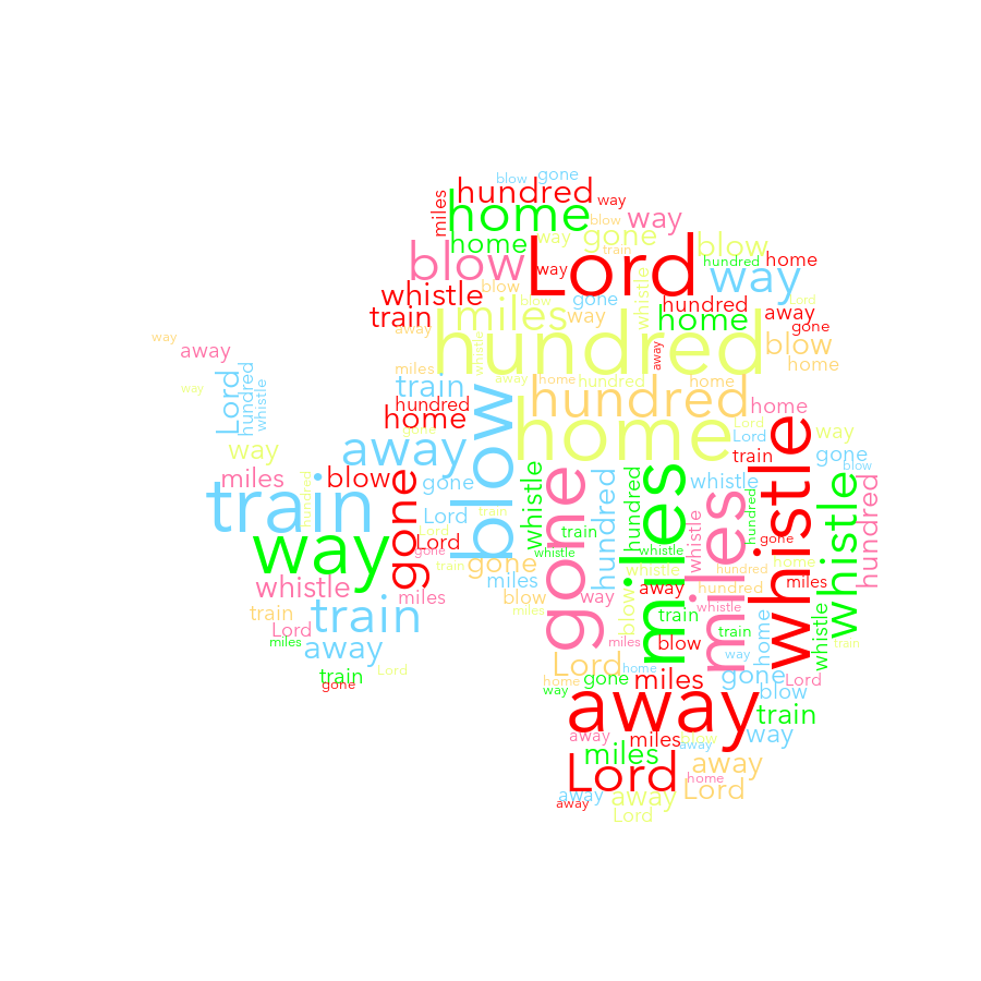 Antarctica 667 500 Miles random color word cloud